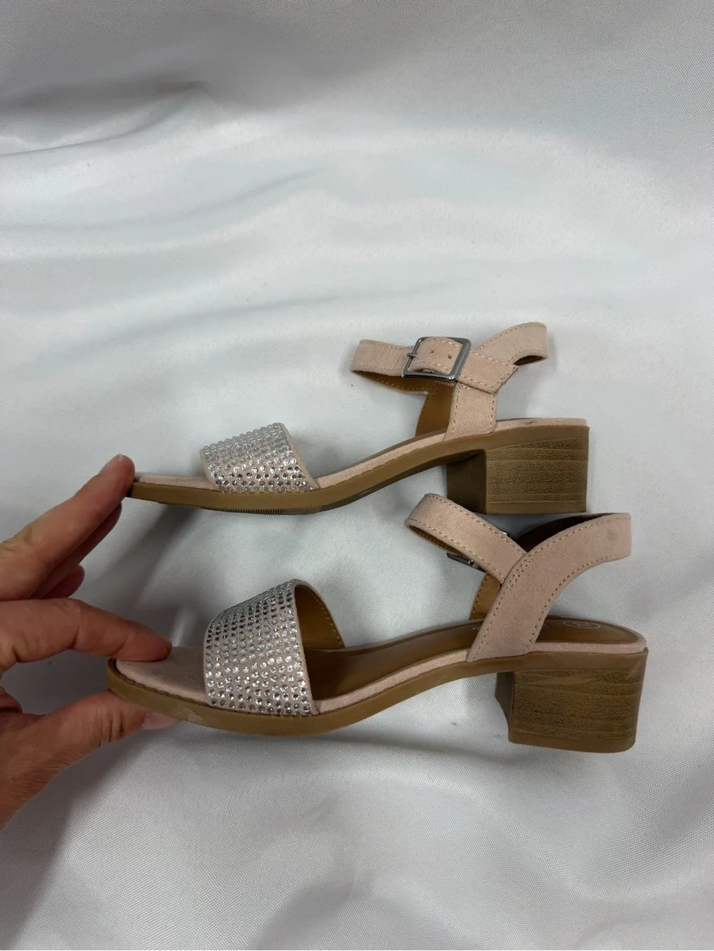 Art Class | Dress Heels Rhinestone Light Pink Sandals Shoes Little Girl Size 13